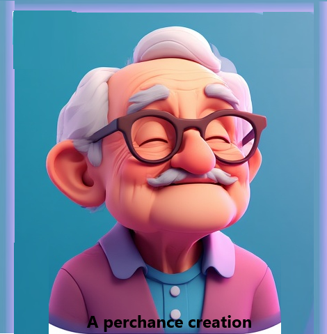 Cartoon illustration of a senior man.